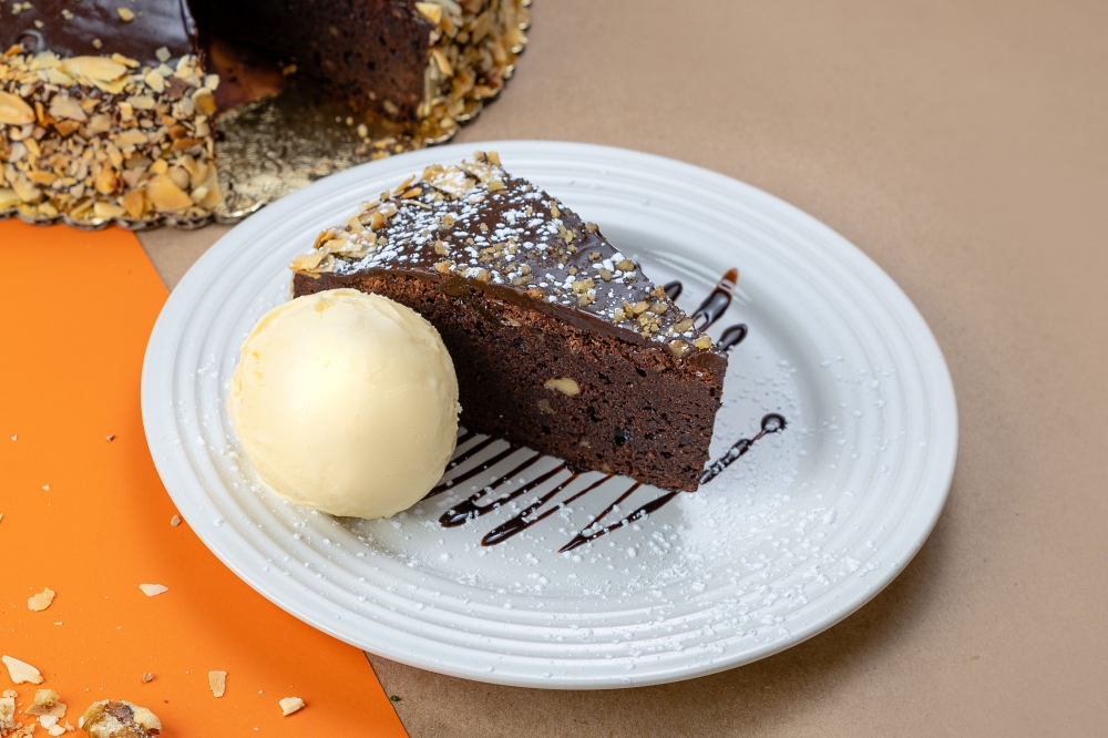 Rebanada de Brownie con Helado