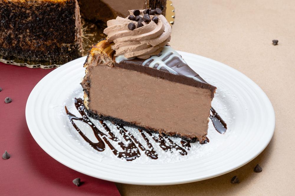 Rebanada de Pastel Queso Chocolate