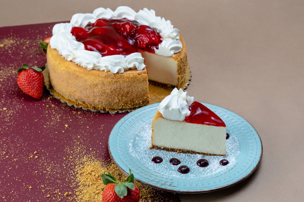 Pastel de Queso con Fresas 